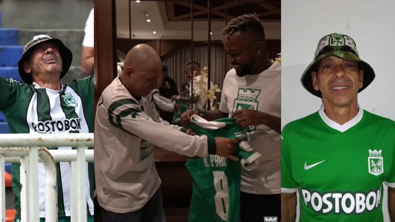 Faber Pulgarín, hincha de Nacional que se hizo viral en redes sociales por la gran emoción que demostró al ver a su equipo previo a la final con Tolima.