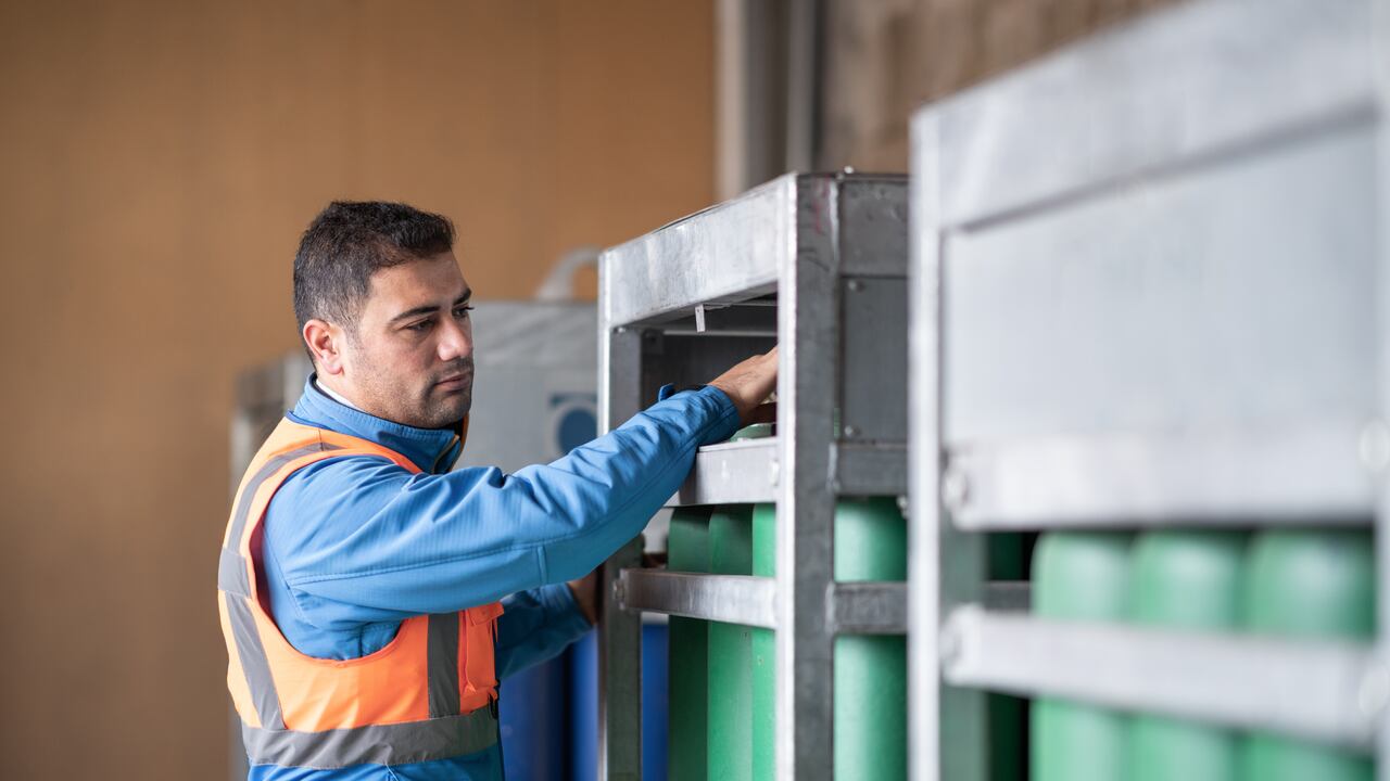 Cilindros de hidrógeno.