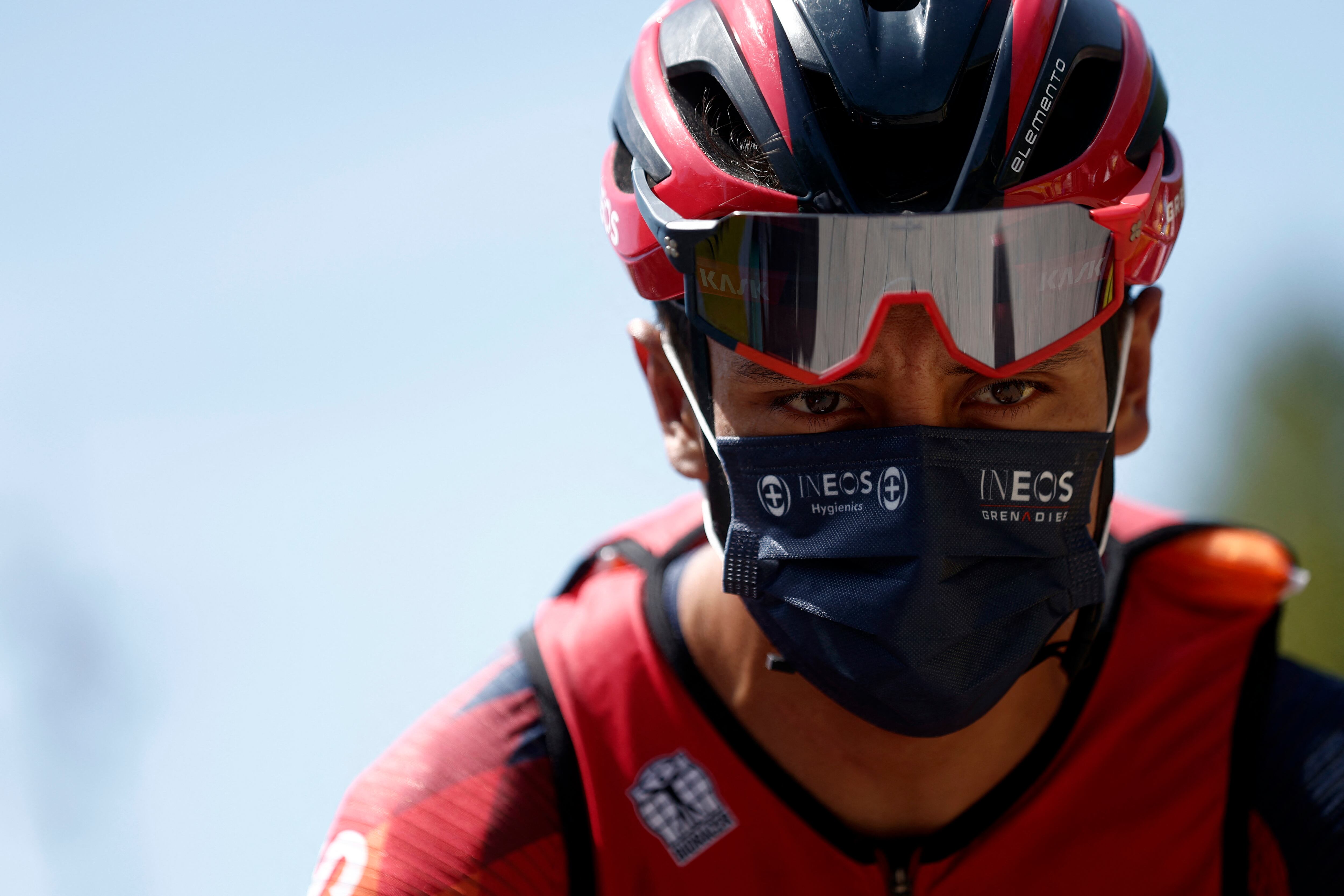 Cycling - Tour de France - Stage 13 - Chatillon-Sur-Chalaronne to Grand Colombier - France - July 14, 2023 Ineos Grenadiers' Egan Bernal ahead of stage 13 REUTERS/Benoit Tessier