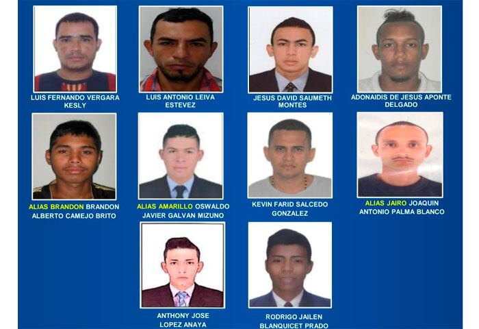 Cartel de los más buscados em Santa Marta