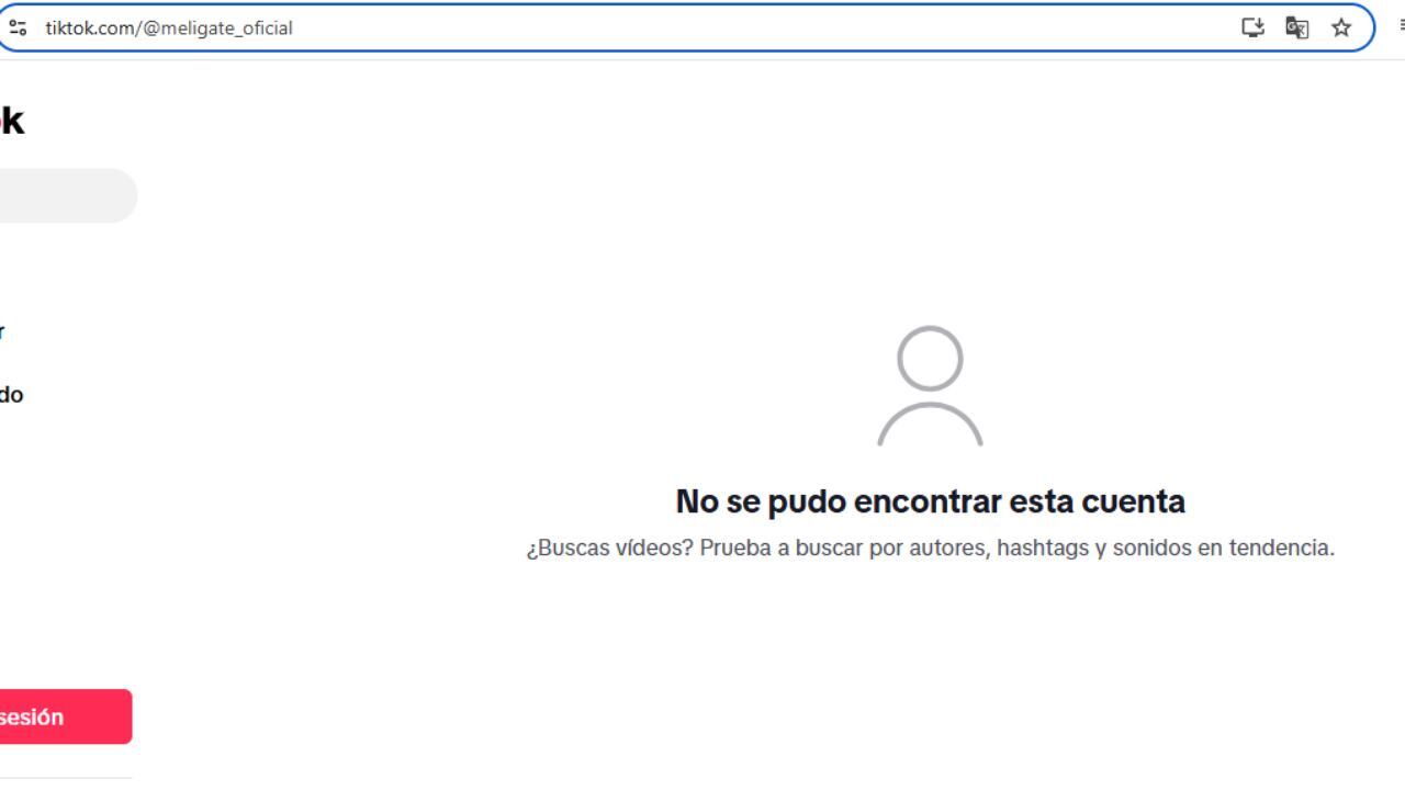 Cuenta TikTok de Melissa Gate