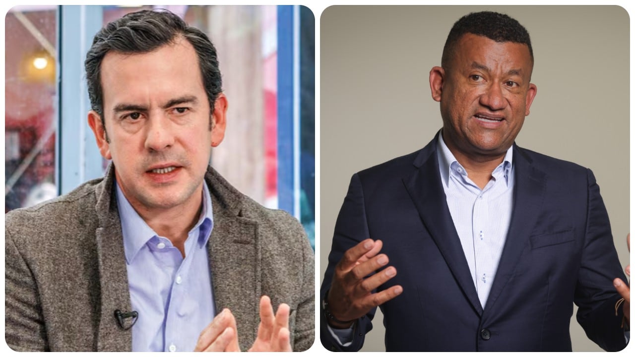 El ministro del Interior, Rodrigo Lara, y el gobernador de Nariño, Luis Alfonso Escobar.