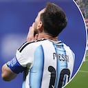 Lionel Messi quedó retratado en el partido de Argentina vs. Egipto.