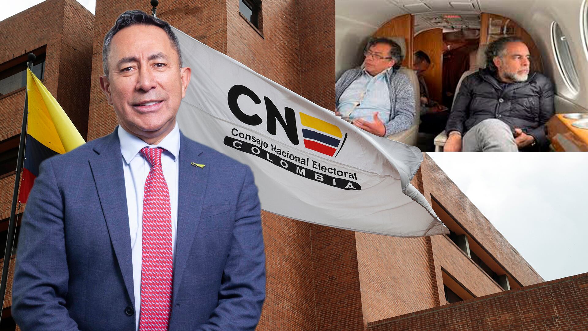 Ricardo Roa, el CNE y Gustavo Petro en el avión en campaña