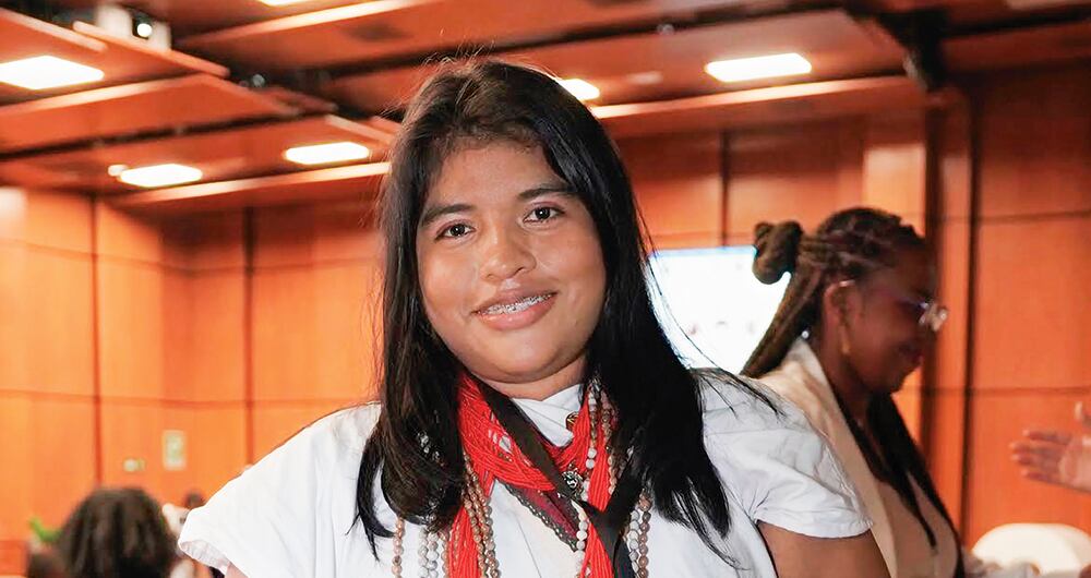 Gunna Chaparro, activista y lideresa del pueblo arhuaco.  