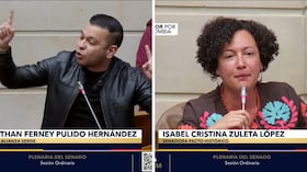 Este fue el momento tensionante entre los dos congresistas.