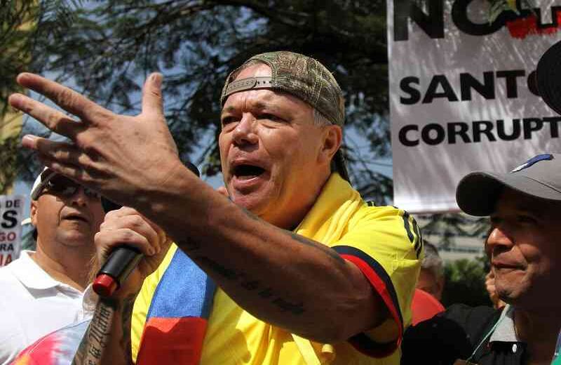 John Jairo Velásquez, alias "Popeye", fue uno de los más activos durante la manifestación. Foto: Pablo Andrés Monsalve / SEMANA