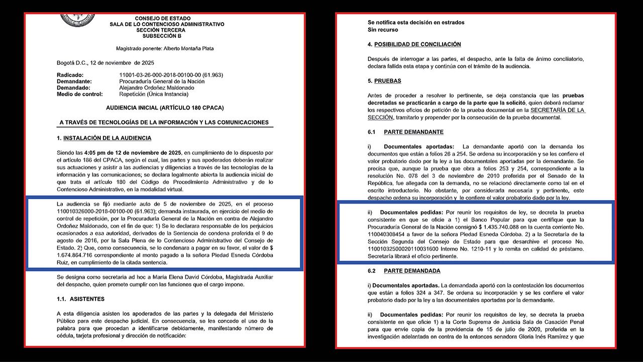 Los documentos en poder de SEMANA dan cuenta de cómo se ha reactivado en el Consejo de Estado el proceso contra el exprocurador Alejandro Ordóñez.