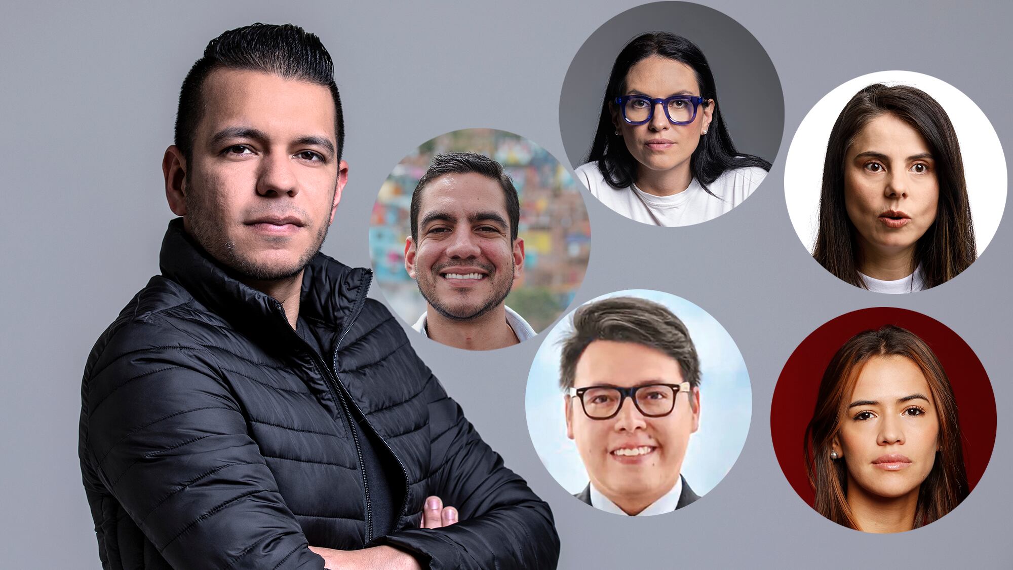 Jota Pe Hernández, Esmeralda Hernández, Álex Flórez, Wali, Mafe carrascal y María del Mar Pizarro,