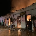 Incendio en Santa Fe de Antioquia.