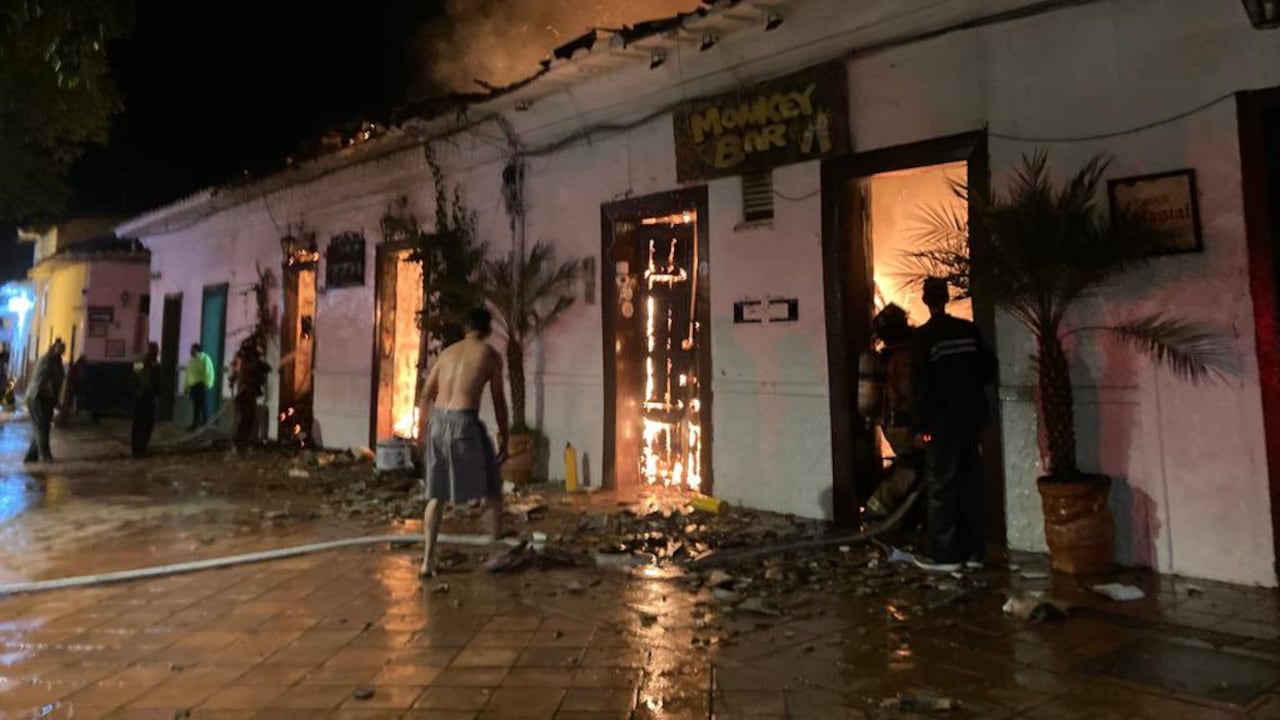 Incendio en Santa Fe de Antioquia.