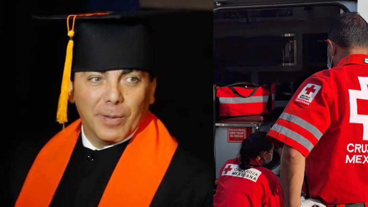 Cristian Castro fue auxiliado por paramédicos tras su graduación