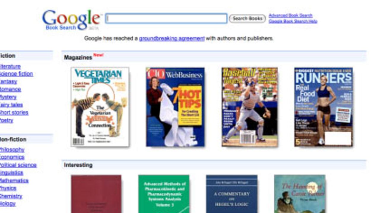 En 2004 Google empezó a digitalizar libros sin permiso de los autores o las editoriales. En este momento unas 20.000 editoriales están vinculadas al programa. Con todo, algunos grupos de intelectuales no los convence las reglas de juego del gran emporio de la información