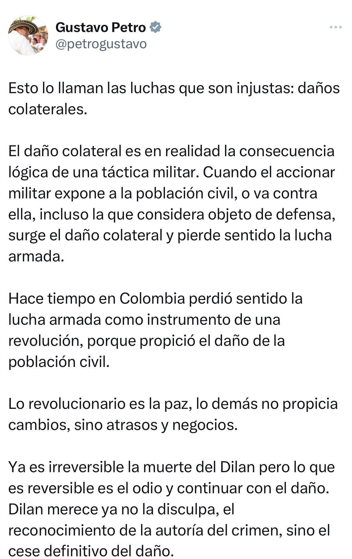 Mensaje presidente Gustavo Petro