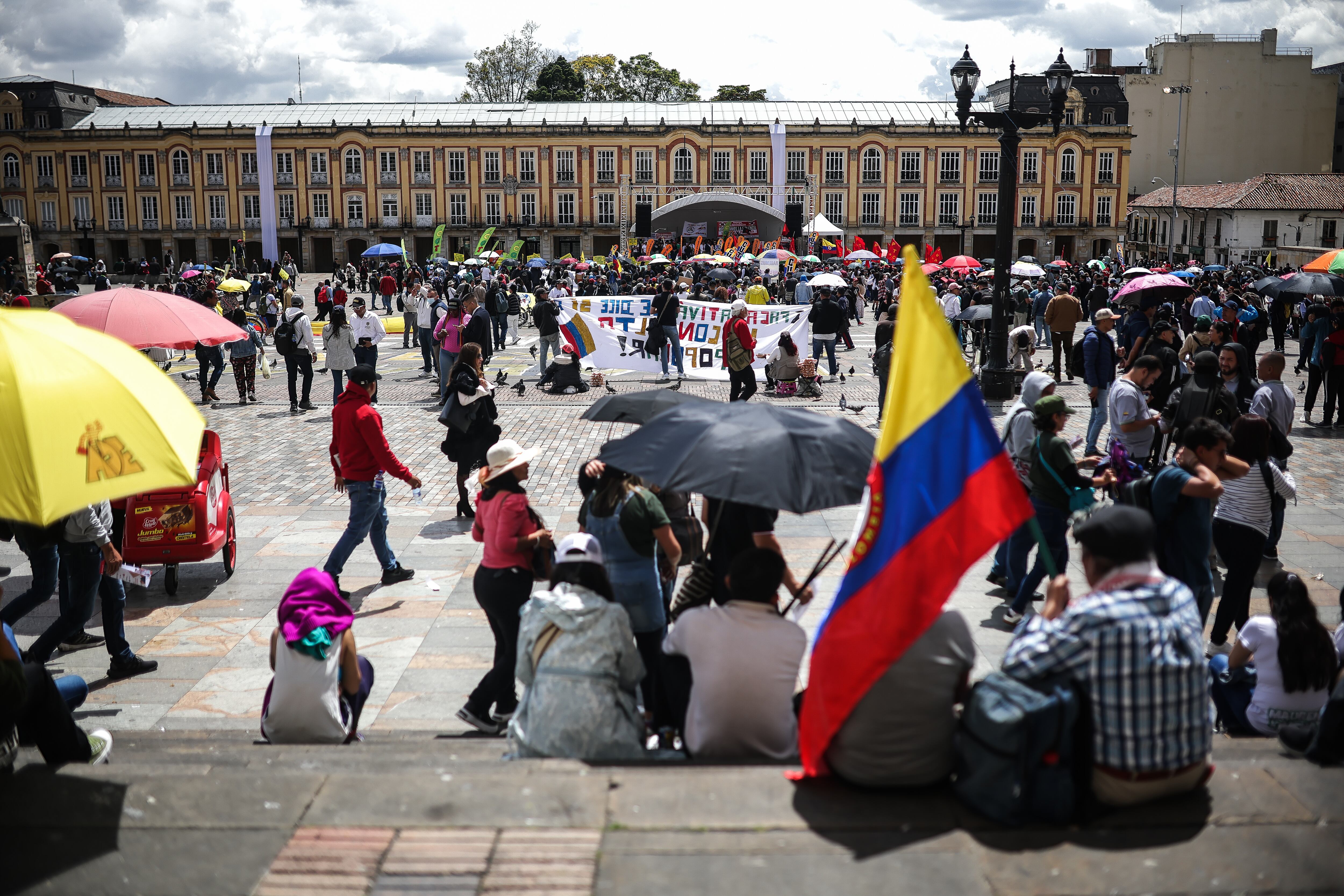Marcha a favor de la consulta popular y de las reformas del gobierno del presidente Gustavo Petro