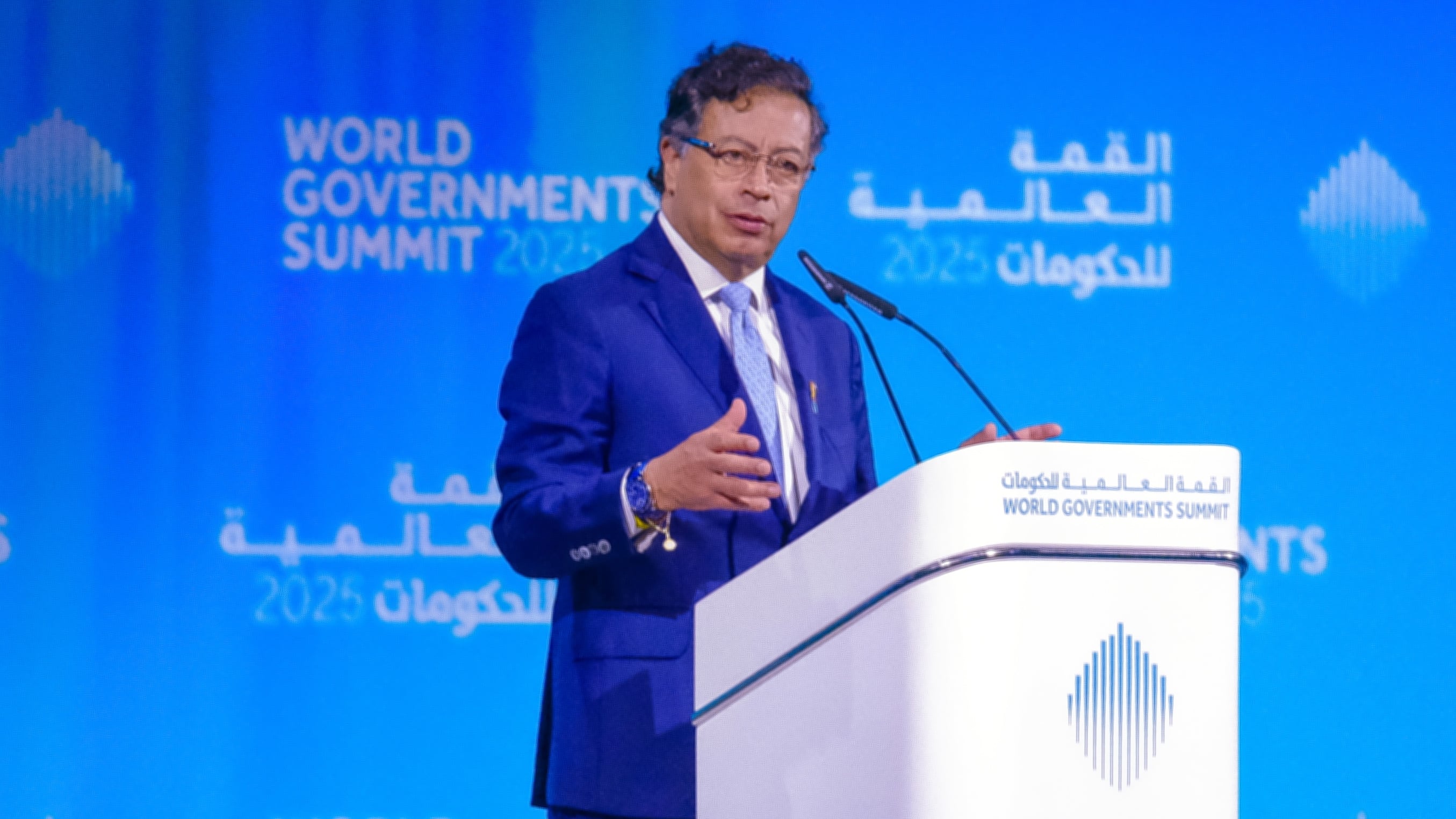 Gustavo Petro en la Cumbre Mundial de Gobiernos.