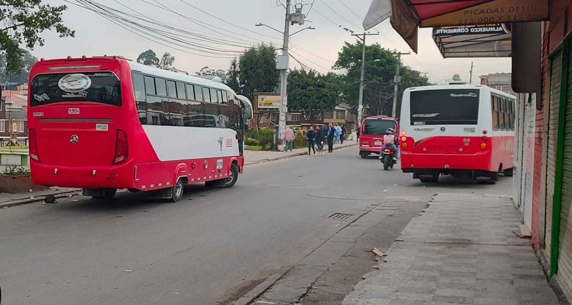 Paro de buses en Soacha por el congelamiento de pasajes.