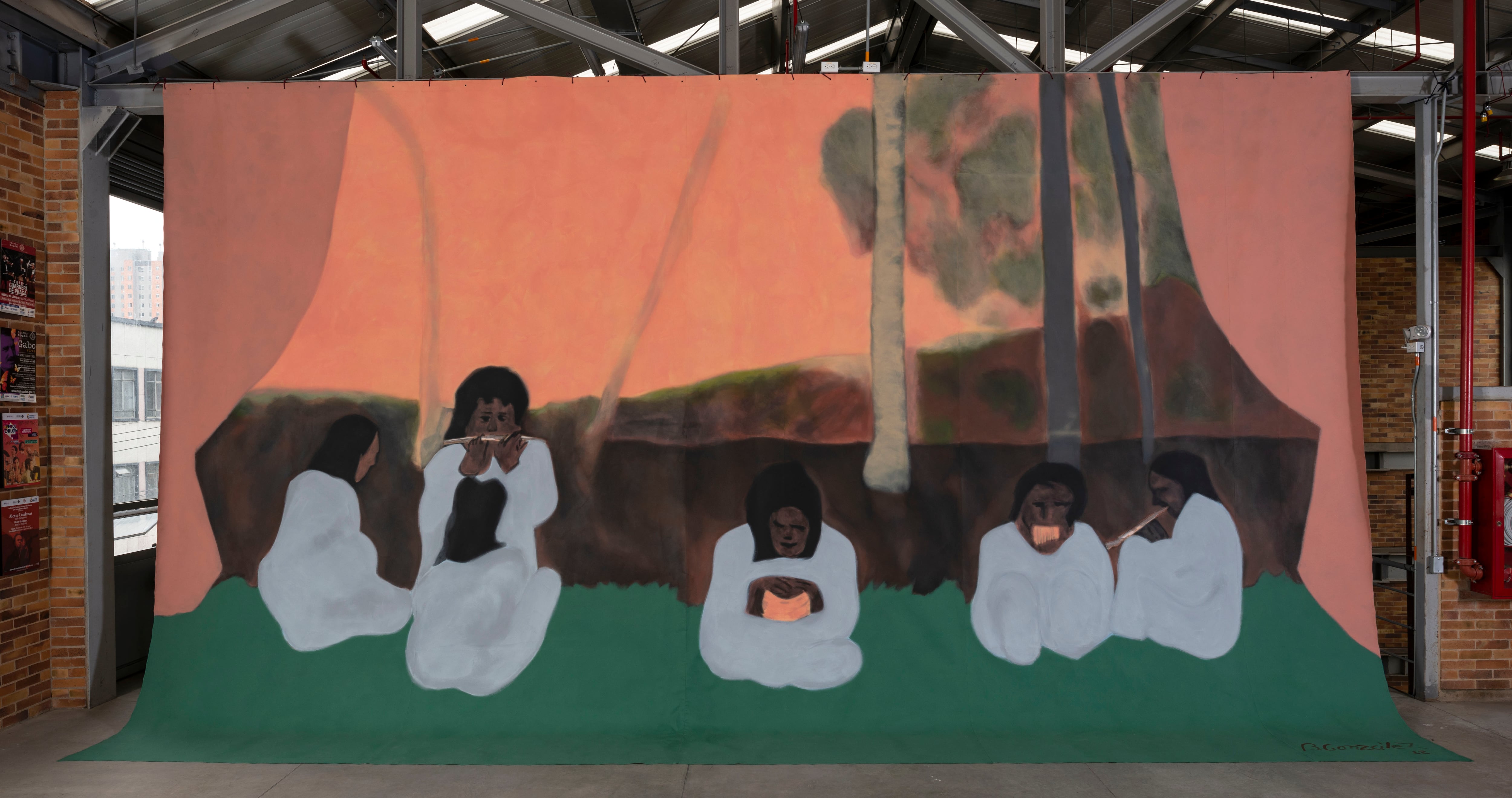 'Paz' muestra a miembros de la comunidad indígena kogui celebrando con música la restitución de sus tierras.