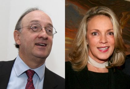 Guillermo Fernández de Soto (izquierda), María Emma Mejía (derecha); ex cancilleres colombianos.