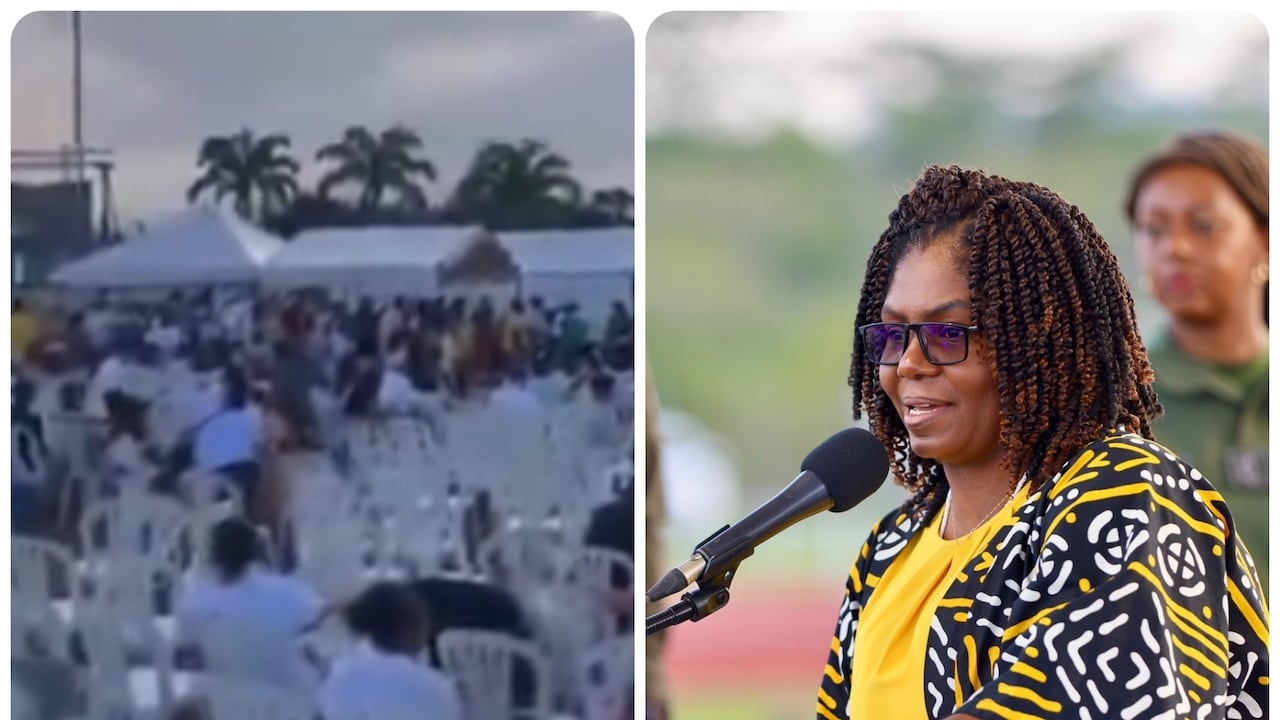 Francia Márquez durante su intervención en Santander de Quilichao.
