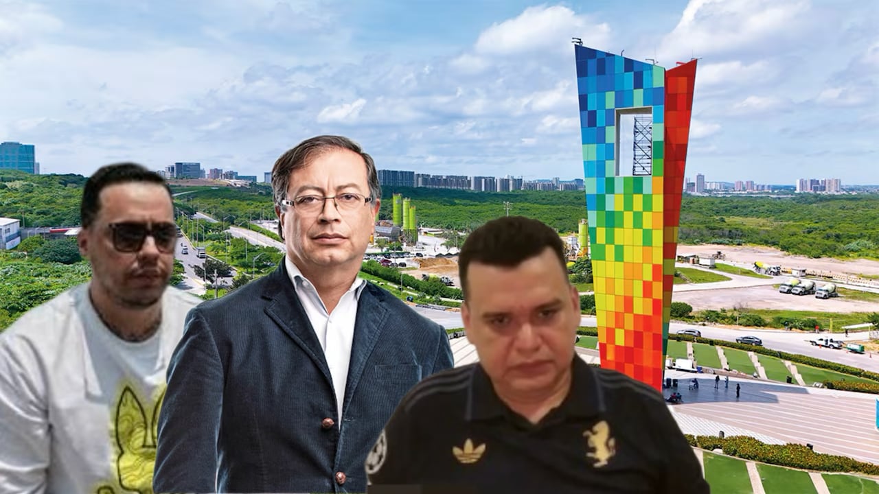 Alias Castor, presidente Gustavo Petro y Digno Palomino.