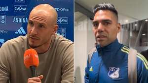 David González y Falcao García comparten en Millonarios