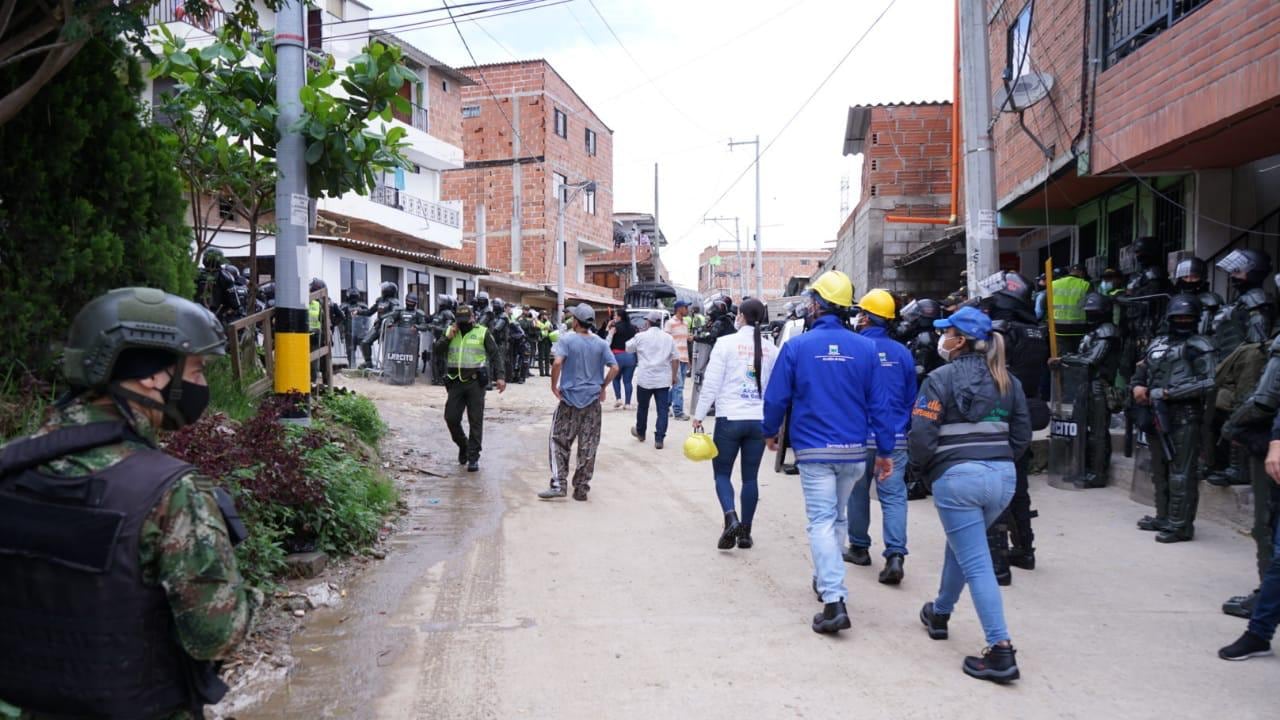 Desalojo en Bello, Antioquia