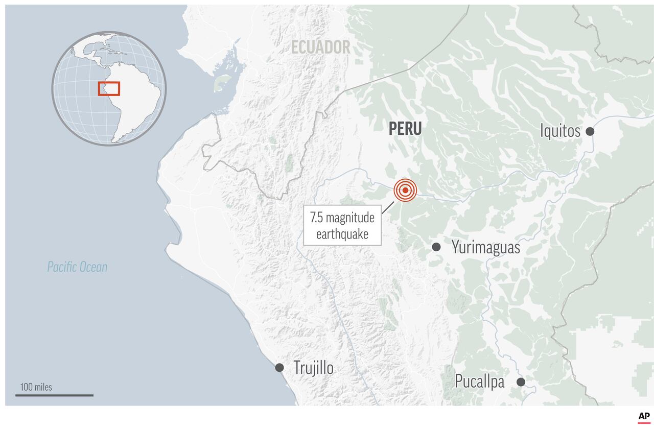 El servicio geológico peruano reportó el sismo así