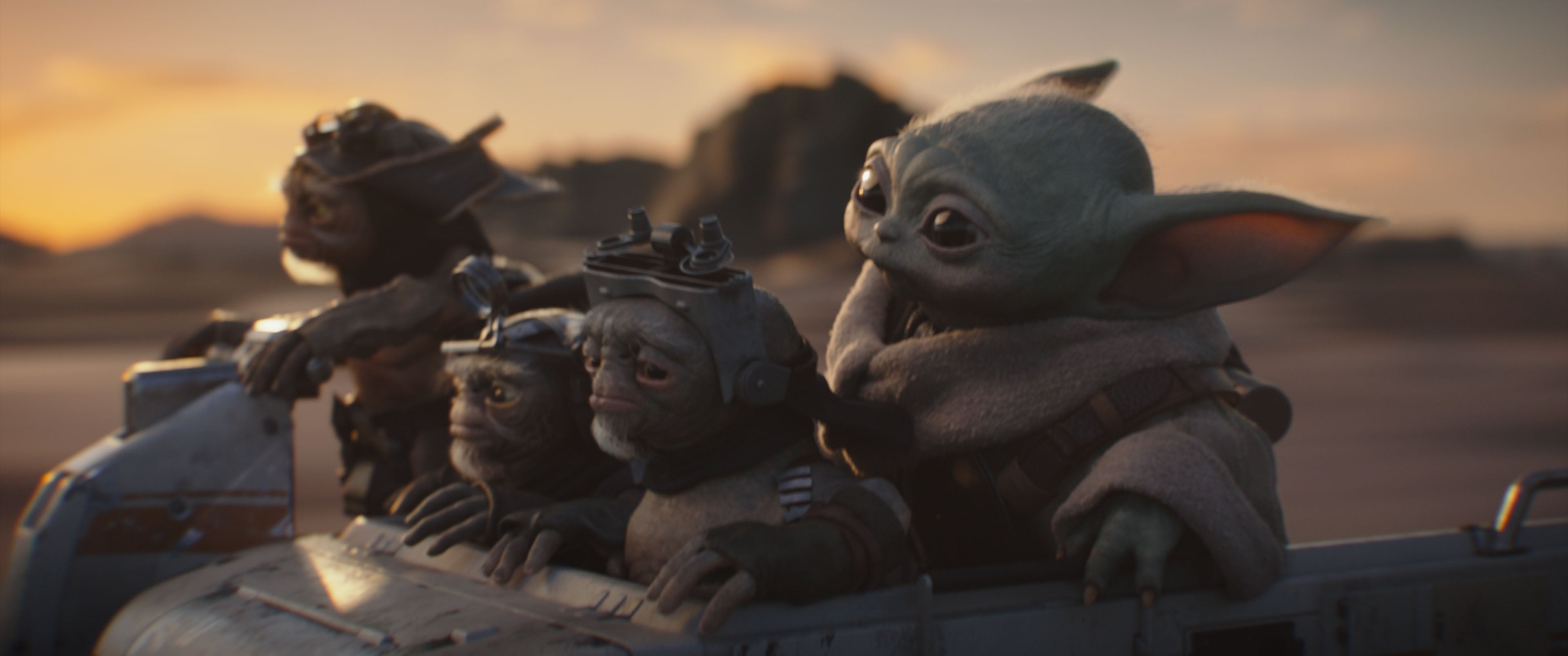 Bai, Clang, Keeto y Grogu. Foto: Lucasfilm. © 2025 Lucasfilm Ltd™. All Rights Reserved.