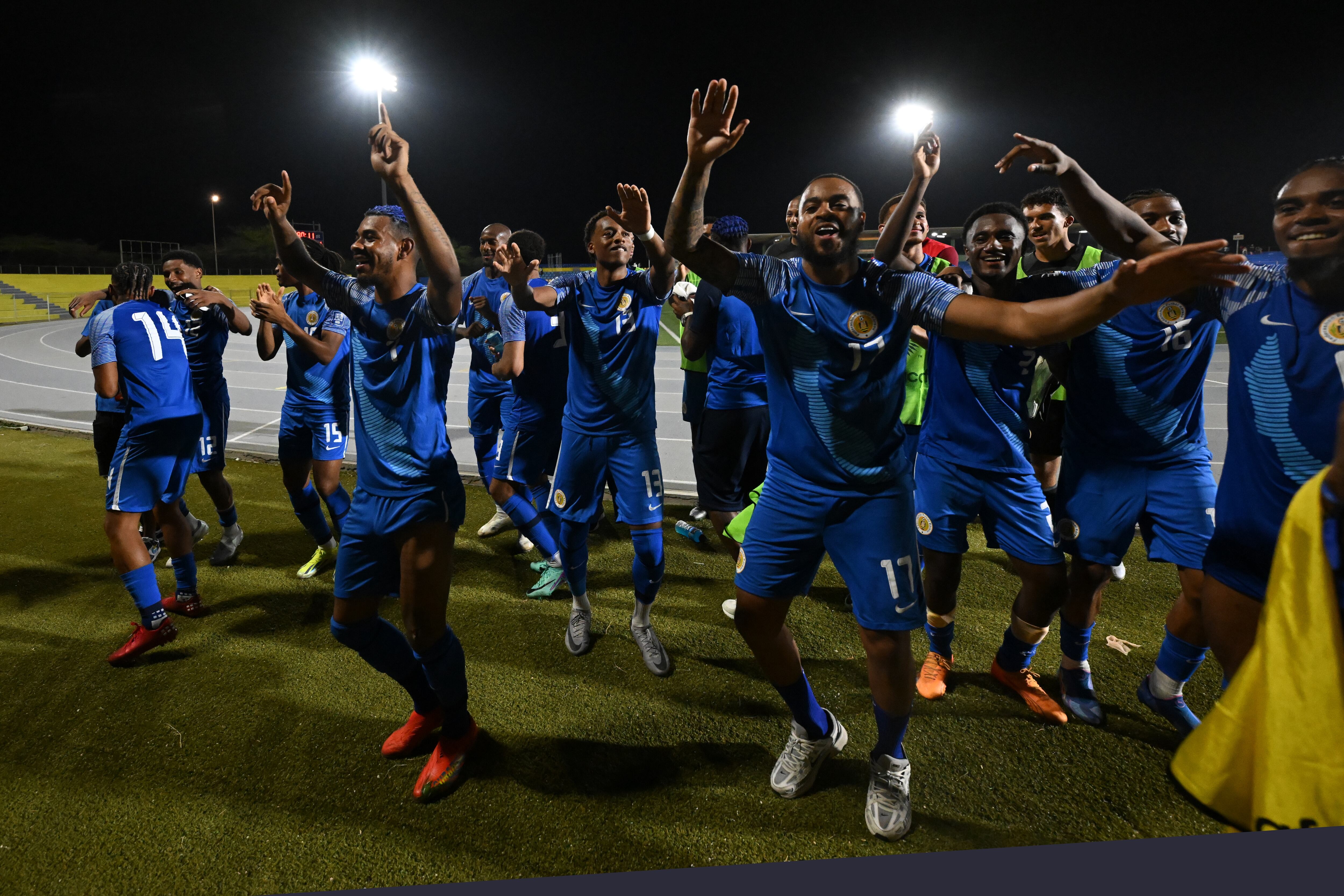 Jugadores de Curazao.