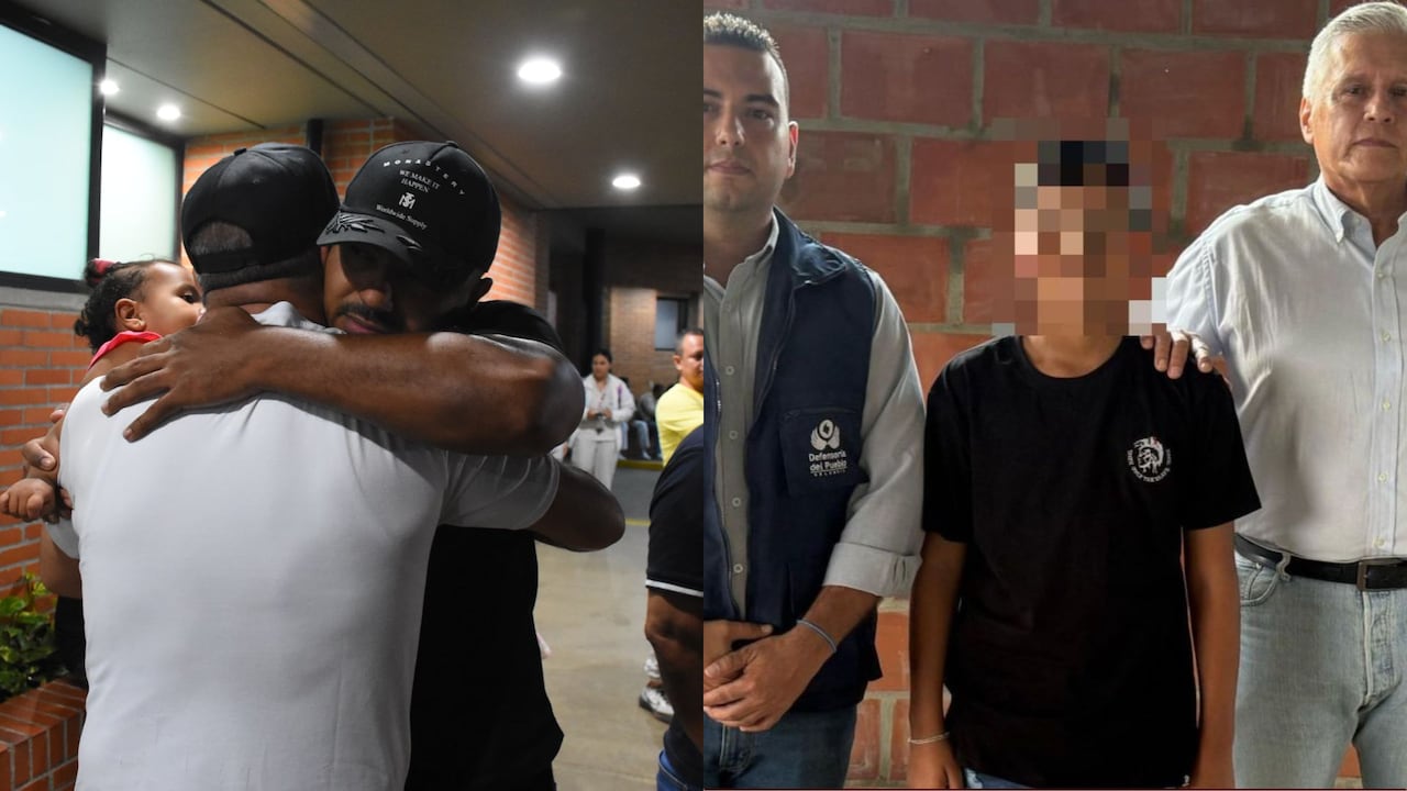 Joshua Suárez, padrastro de Lyan, celebra la libertad del menor.