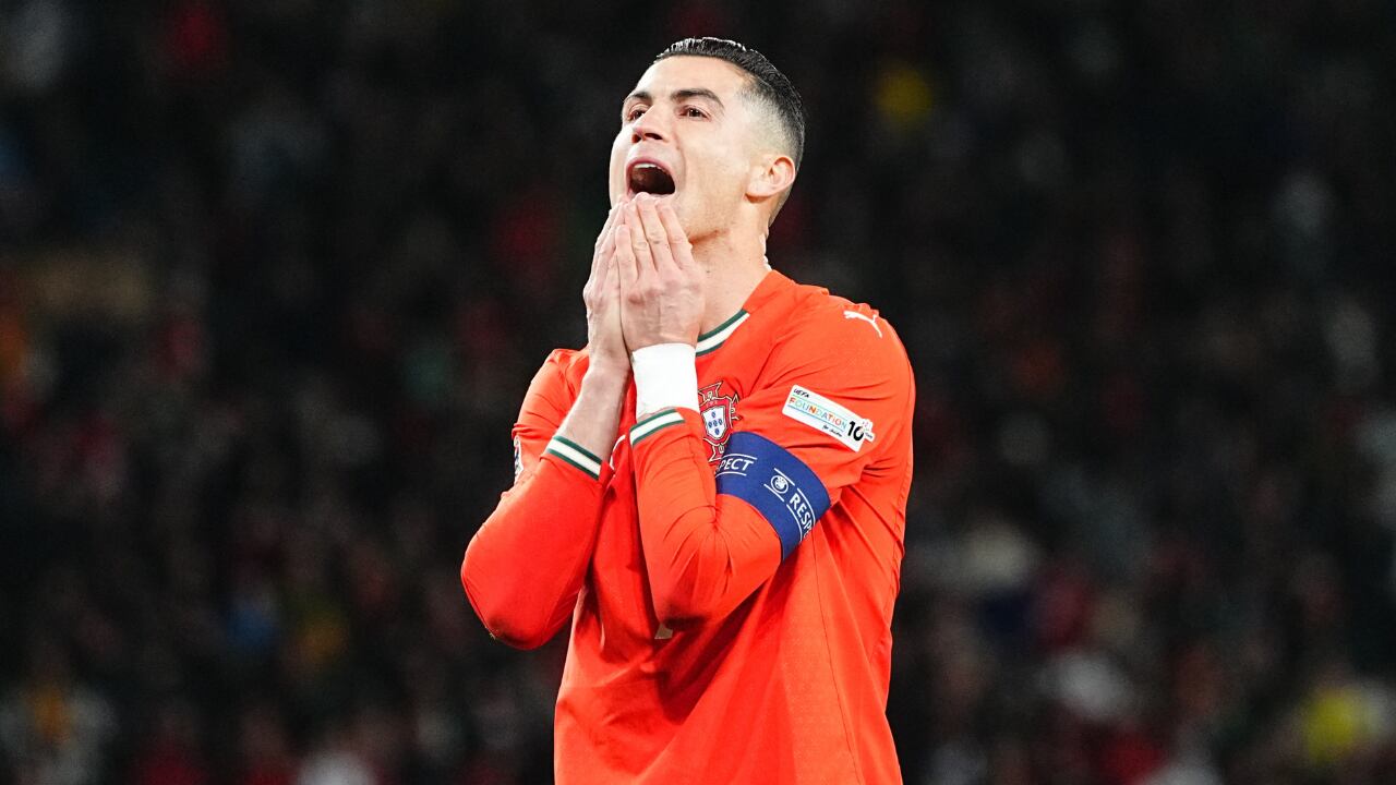 Cristiano Ronaldo con su selección de Portugal.