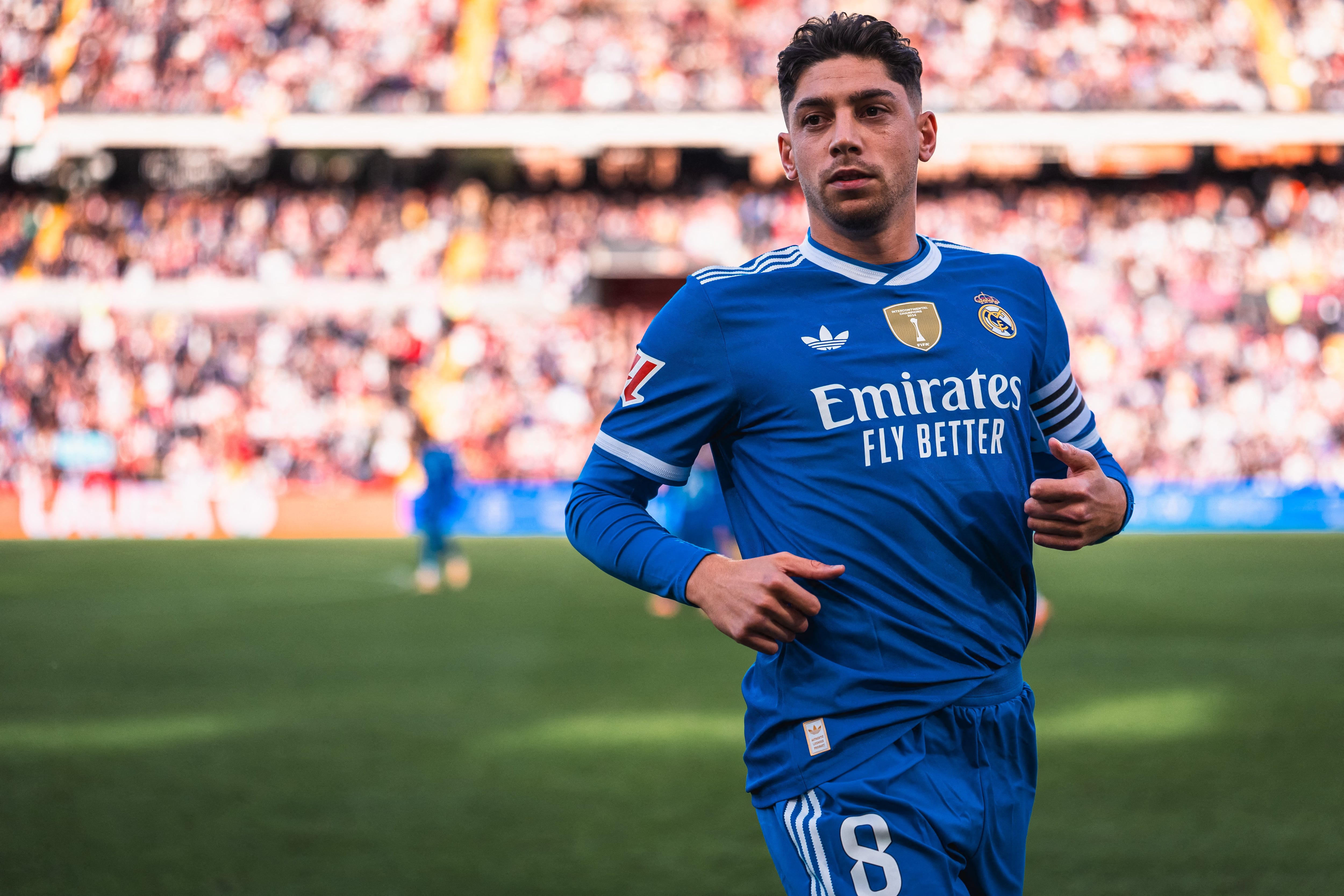 Fede Valverde of Real Madrid during the Spanish championship LaLiga football match between Rayo Vallecano and Real Madrid CF on 9 November 2025 at Estadio de Vallecas in Madrid, Spain - Photo Alexandre Martins / DPPI (Photo by Alexandre Martins / DPPI via AFP)