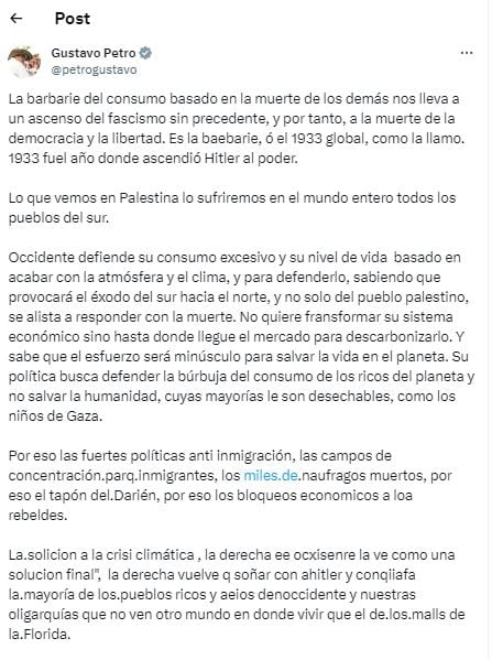 Trino del presidente Gustavo Petro