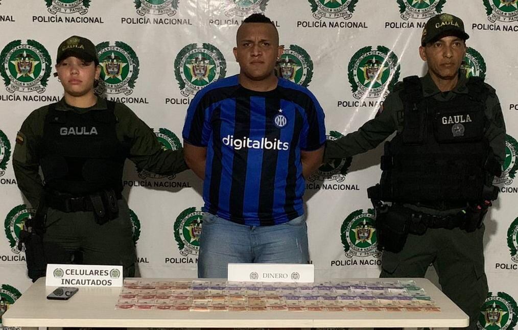 El hombre fue capturado cuando recién había cobrado el dinero producto de la extorsión