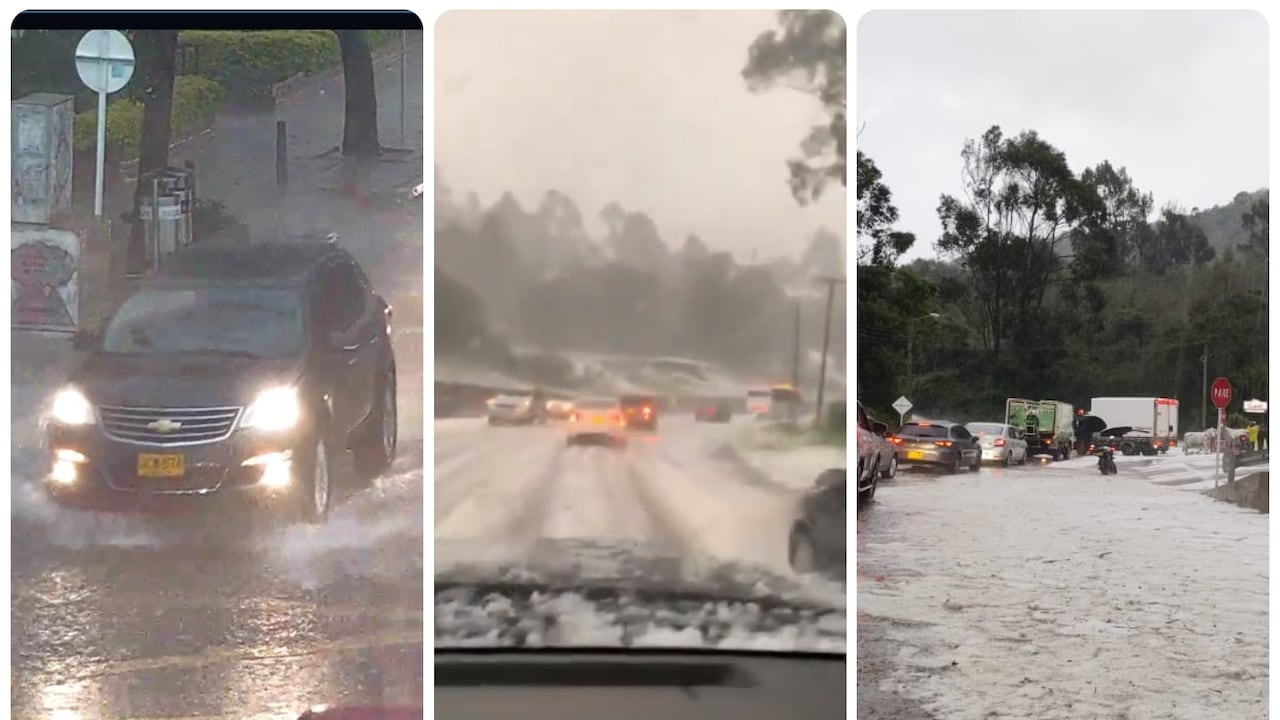 La lluvia y el granizo generó caos en la movilidad en Bogotá y La Calera.
