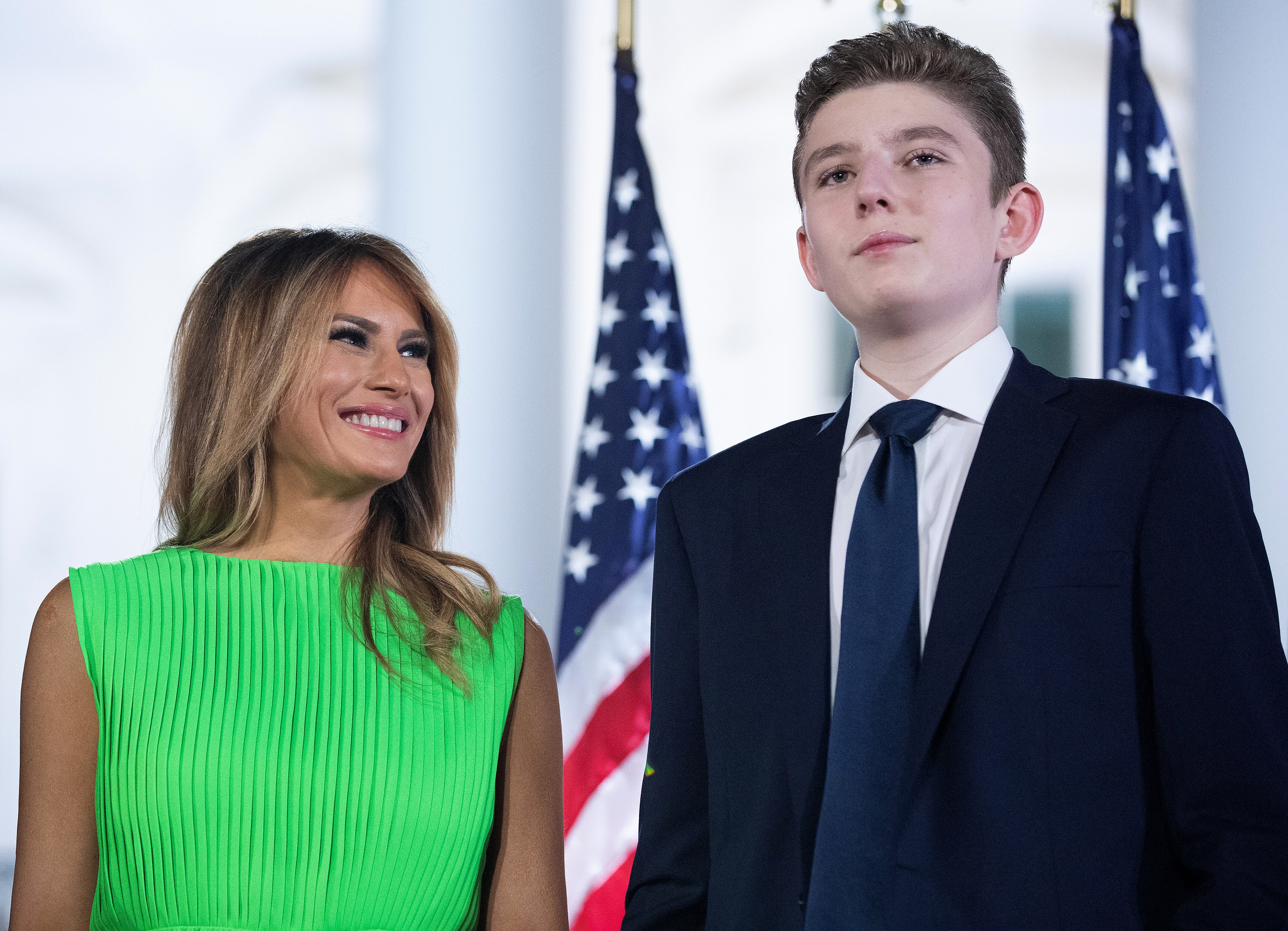 Melania y Barron Trump