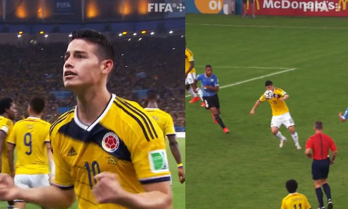 James Rodríguez gol Brasil 2014. Foto: Captura de pantalla - @fifaworldcup_es