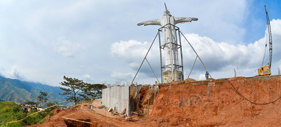 El monumento Cristo Rey de Cali sigue cerrado por obras; avanzan en un 33%.
