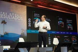 El fiscal Francisco Barbosa en la rendición de cuentas de la Fiscalía en Medellín