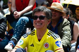 La entonces alcaldesa de Bogotá, Claudia López, el 30 de octubre de 2022 en la capital del país (Foto de Sebastián Barros/NurPhoto vía Getty Images)