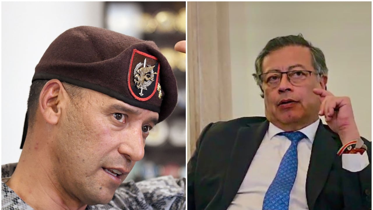 General Pedro Sánchez y el presidente Gustavo Petro