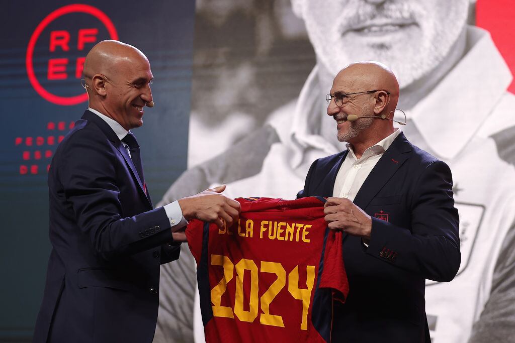 Luis Rubiales y Luis de la Fuente, técnico de la selección española.