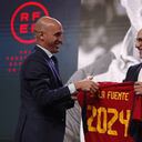 Luis Rubiales y Luis de la Fuente, técnico de la selección española.