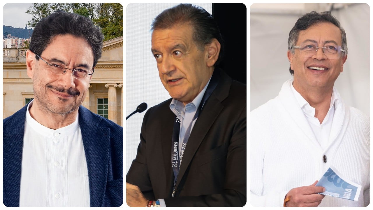 Iván Cepeda, Pedro Medellín y Gustavo Petro.