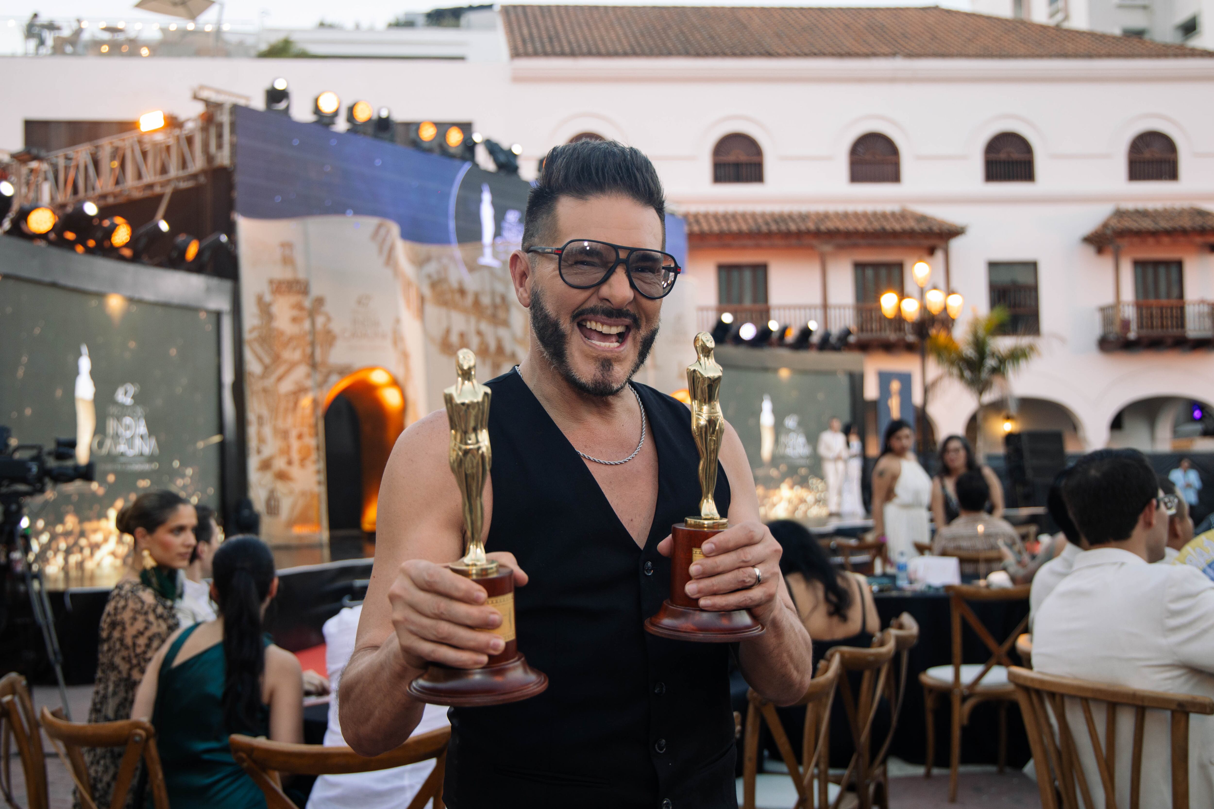 Marcelo Cezán en los Premios India Catalina.
