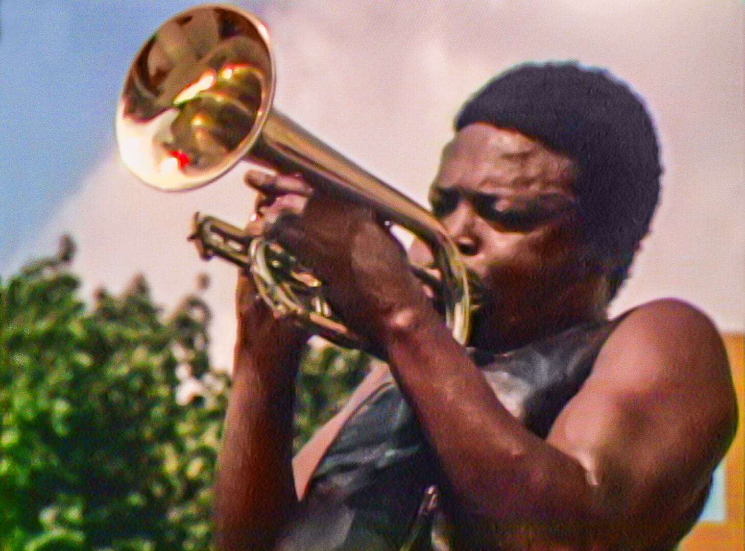 Hugh Masekela en el Harlem Cultural Festival de 1969.