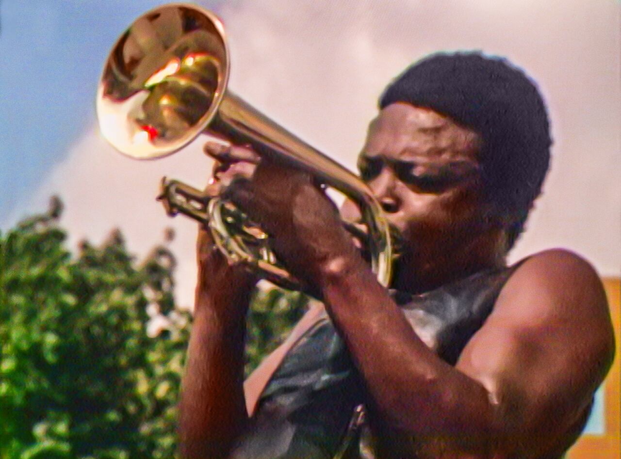 Hugh Masekela en el Harlem Cultural Festival de 1969.
