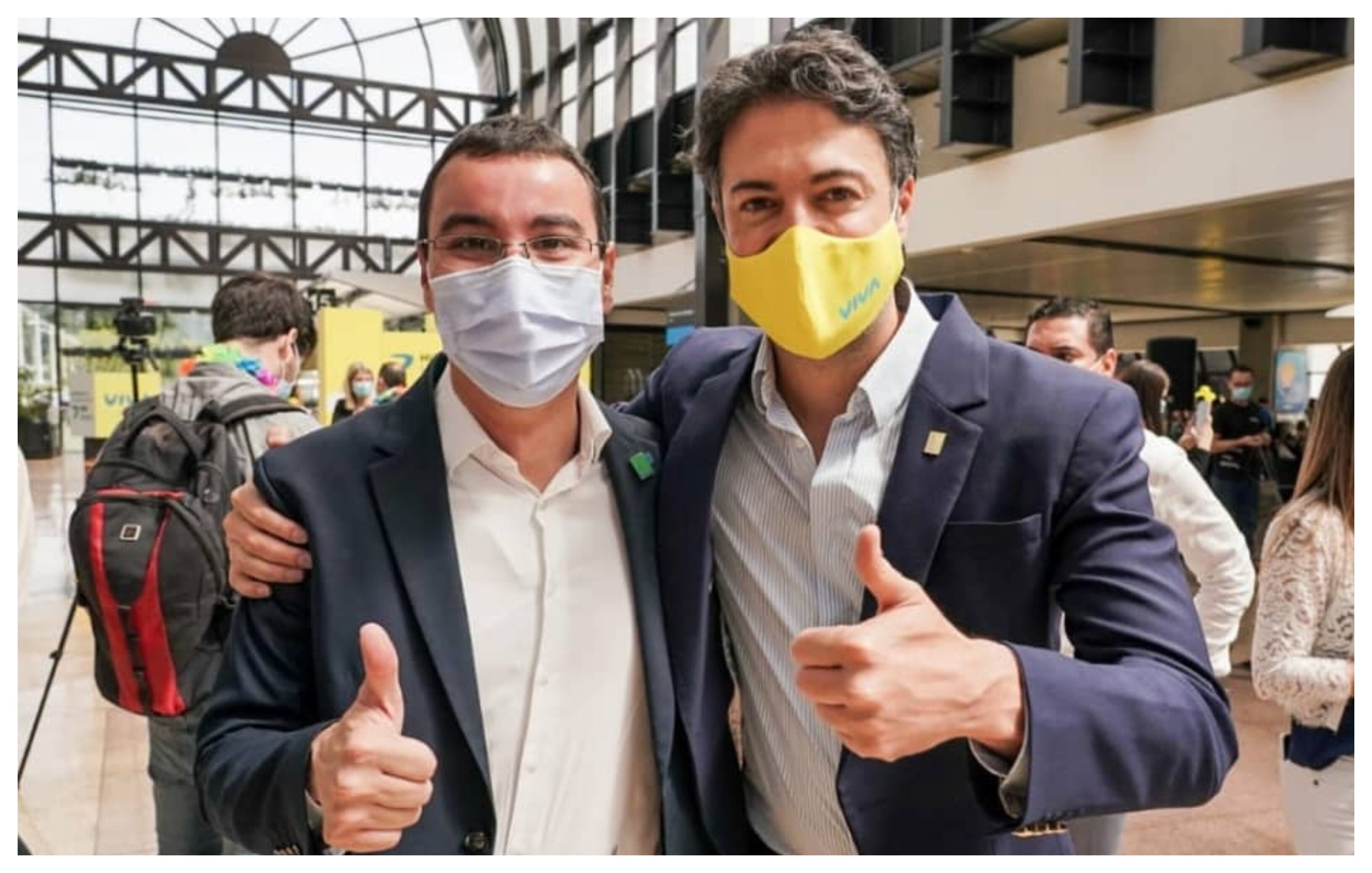 Juan David Palacio Cardona, exdirector del Área Metropolitana del Valle de Aburrá, y el exalcalde de Medellín, Daniel Quintero Calle.