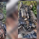 Así quedó el camión en el que se movilizaban los seis militares que fueron asesinados en Frontino, Antioquia.